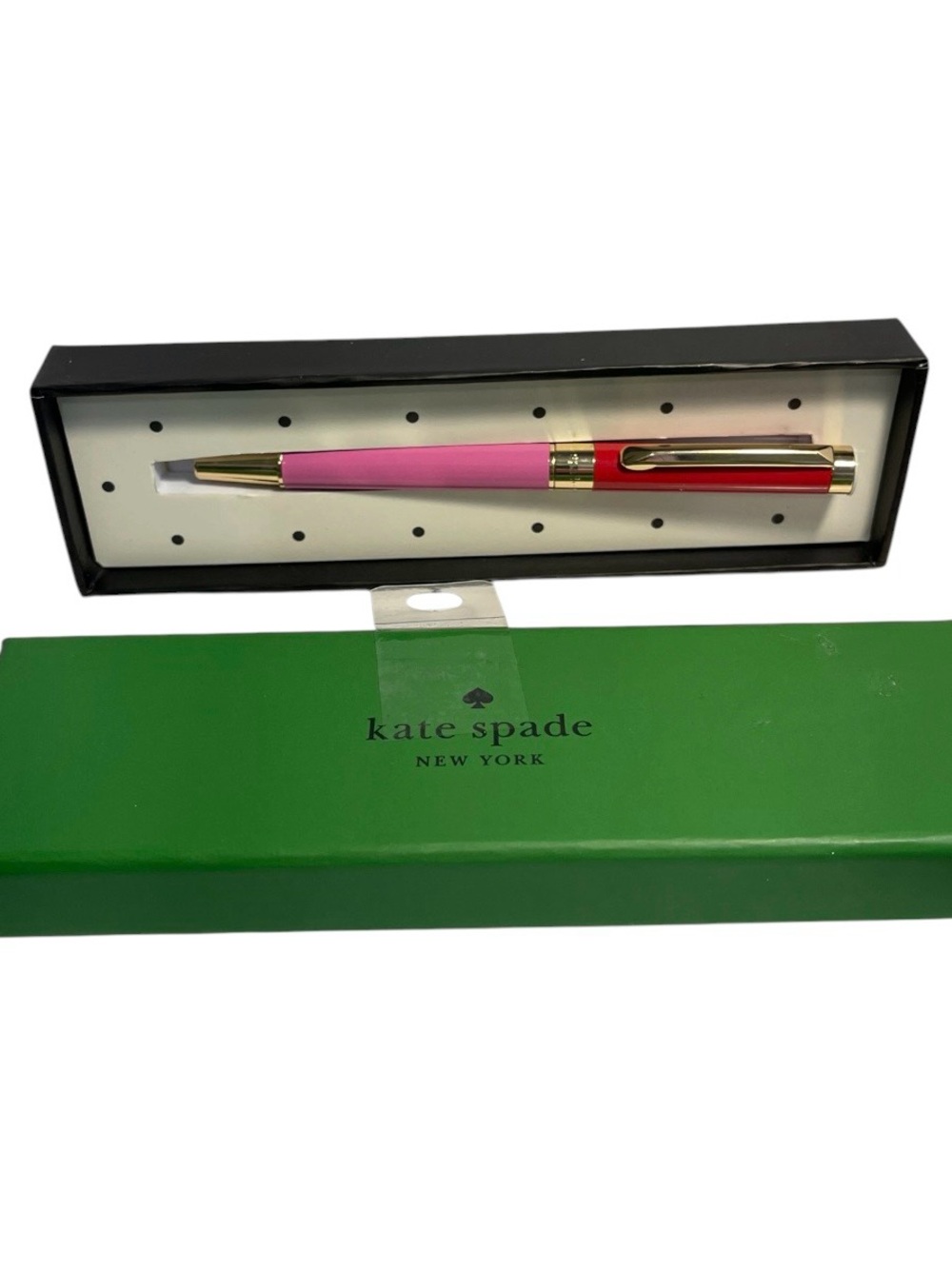 Kate Spade New York Pink & Red Ballpoint Pen with Box - NWT **